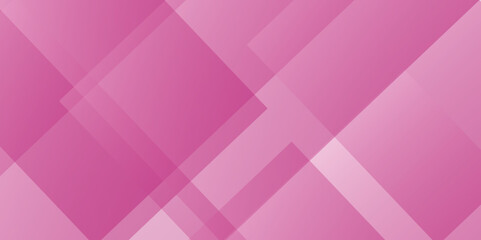 Fototapeta premium Abstract Pink background with diamond and square shapes layered in modern abstract pattern design, Pink color technology concept geometric line vector background. 