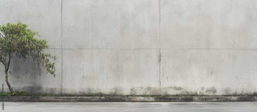 Poster a street wall made of concrete serves as the background providing ample space for additional content