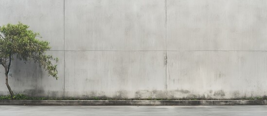 A street wall made of concrete serves as the background providing ample space for additional content