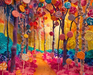 Fantastical Candy Forest Art Installation