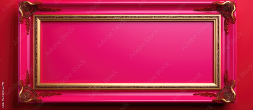 Poster A picture frame placed on a vibrant background that allows for the inclusion of additional visual elements within the frame
