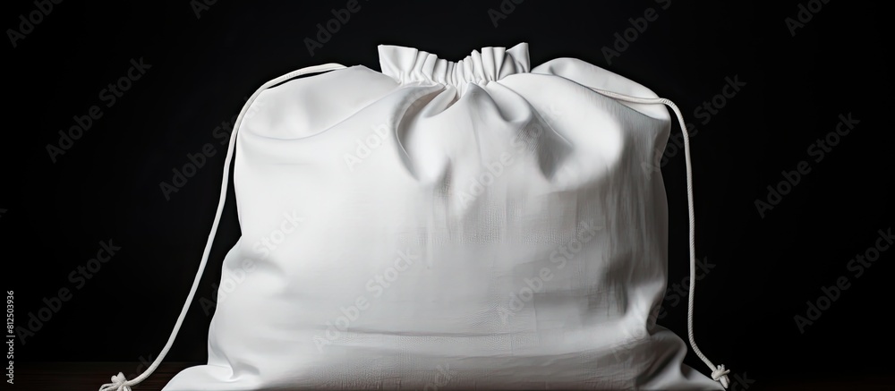 Aufkleber a white cotton bag with a plain background perfect for showcasing any content or design with ample c