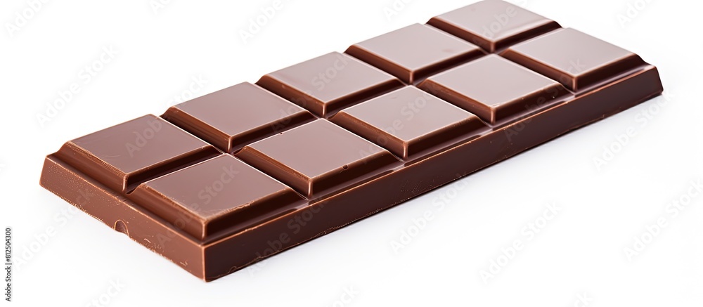 Aufkleber a dark chocolate bar with a white background providing ample space for copy or additional images