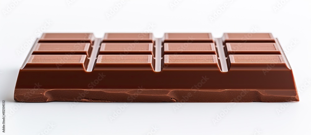 Leinwandbilder a dark chocolate bar with a white background providing ample space for copy or additional images