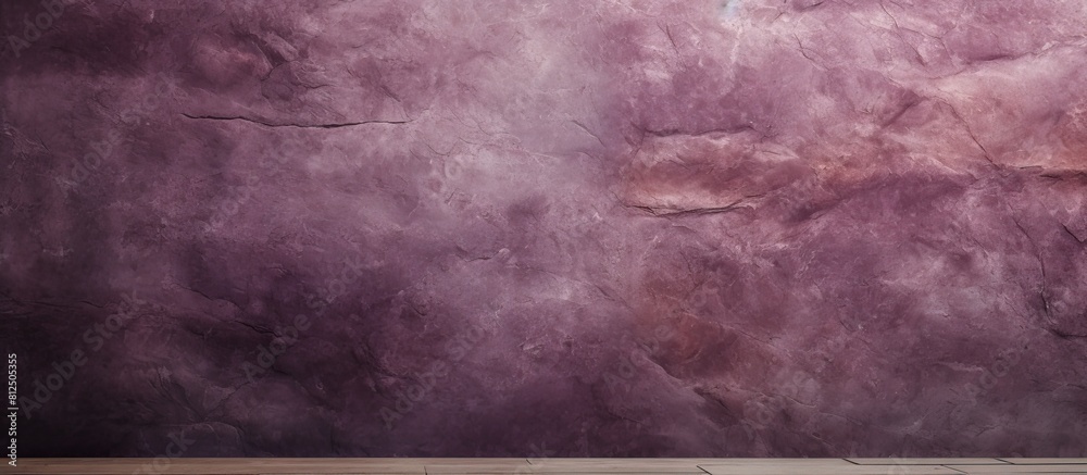 Poster A small purple sandstone with a textured floor and wall serving as a background and design element with space available for text or images. Creative banner. Copyspace image