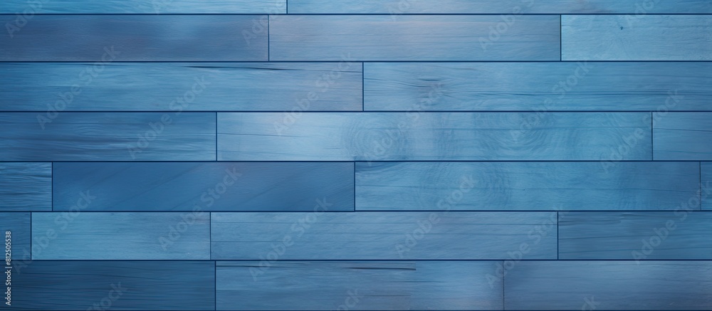 Poster a seamless blue wood floor texture with ample copy space image