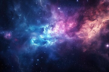 Obraz premium Radiant galactic panorama with celestial beauty
