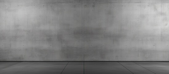 A sleek concrete wall with a gray smooth texture perfect as a backdrop for copy space image