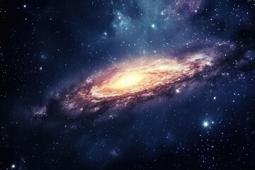 Obraz premium Luminous celestial spectrum of galactic beauty