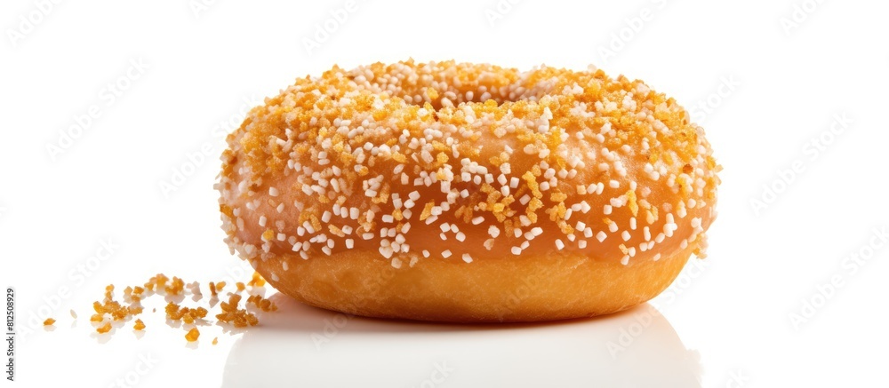 Aufkleber a donut with a sweet taste displayed on a white background conveys a sense of celebration with its t