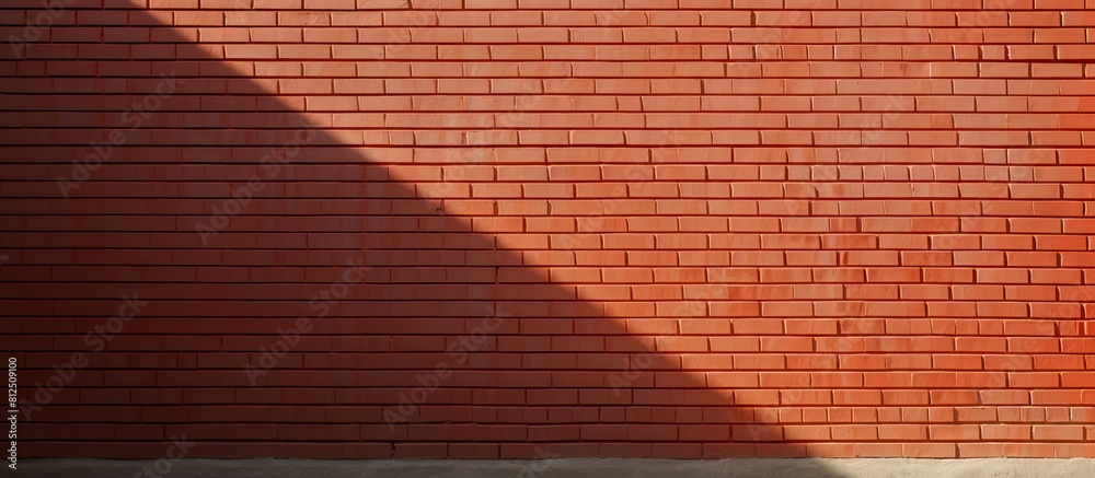 Poster A textured red brick wall with light and shadow creating an abstract background This copy space image showcases the concept of structure and can be used as a wallpaper