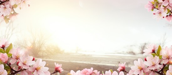 A spring themed frame with ample space for adding an image or text