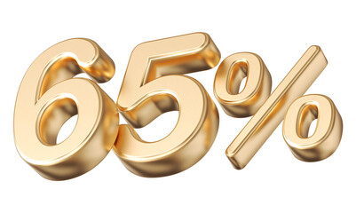 65 percent golden 3d render
