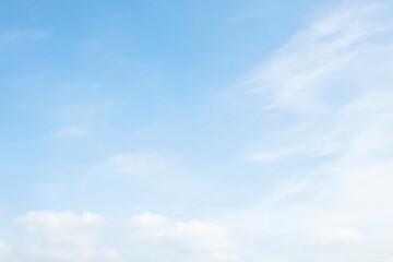 Fototapeta premium Sky with white clouds in a soft pastel image.