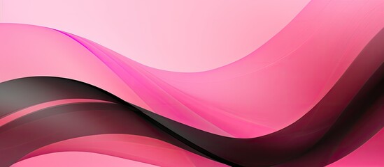 A vibrant abstract copy space image with a flat pink background and diagonal black stripes that create a modern and dynamic web design banner or poster with a wavy pattern