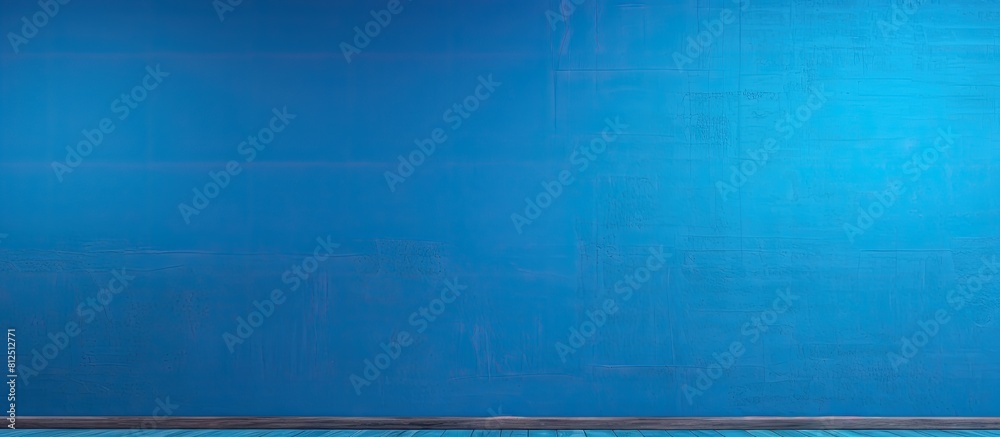 Aufkleber A vibrant blue wall serves as the backdrop allowing for ample space to add images or text