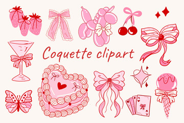 coquette clipart, cute, y2k, coquette aesthetic, bows clipart, ,vintage,RETRO,AESTHETIC,nostalgia , Coquette, pink ribbon, Pink Clipart Gift bow clipart Fashion clipart Decoration valentine gift 