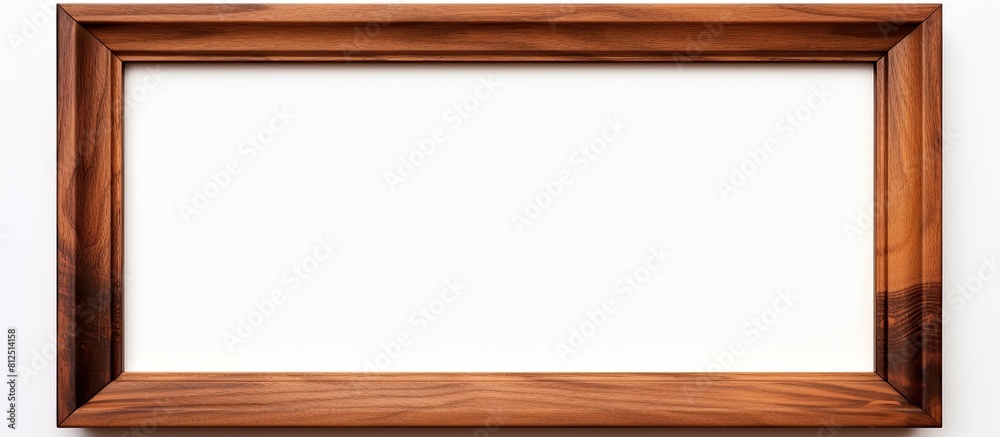 Poster A wooden picture frame stands alone on a white background ready to showcase a copy space image with its included clipping path
