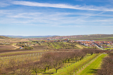 View of the picturesque wine region near Velke Pavlovice in South Moravia, Czech Republic, Europe.
