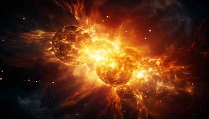 Obraz premium The explosion of a star in space