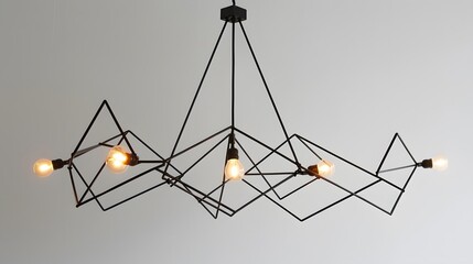 Craft a statement-making pendant light fixture with geometric shapes and adjustable arms, offering customizable lighting solutions for any room.