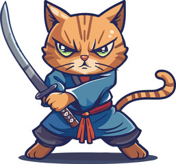 Cute cartoon ninja cat  © MDMASUD