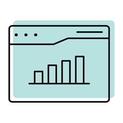 Online graph web colour icon 