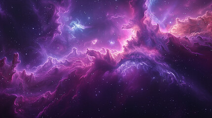 Naklejka premium Nebula and galaxies in space. Abstract cosmos background