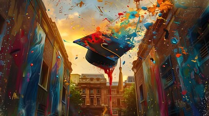 Graduation in the City Skyline