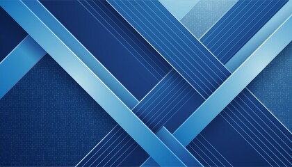 abstract blue background with triangles and rectangle shapes layered in contemporary modern art...