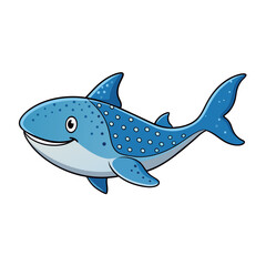 Obraz premium shark cartoon isolated on white