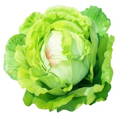 Obraz premium Photo of Lettuce, Isolated on white background