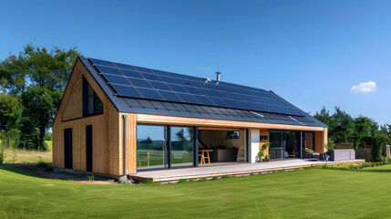 Cottages with solar panels