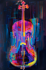 Cello in Bright Neon Colors
