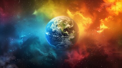 Colorful background symbolizing the peaceful coexistence of humanity