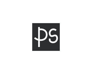 Creative Letter PS Logo Design template