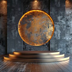 Asimple black geometric podium for product display minimal abstract background branding and packaging presentation fashion concept 3d rendering. Made with generative ai