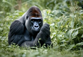 Obraz premium A view of a Gorilla in the Jungle