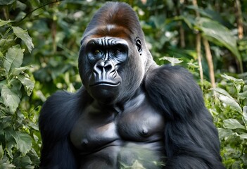 Obraz premium A view of a Gorilla in the Jungle