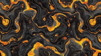 Dynamic Abstract Pattern Close-Up on Black Background