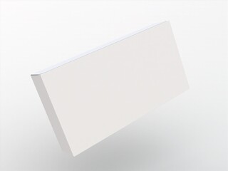 A white blank box