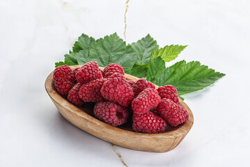 Rope sweet juicy raspberry heap