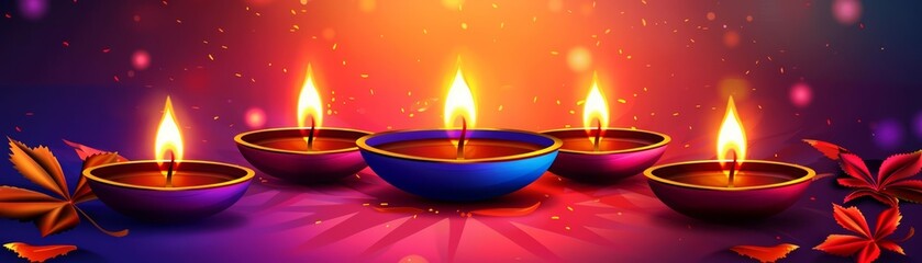 Creative greeting cards blank template illustration of Diwali