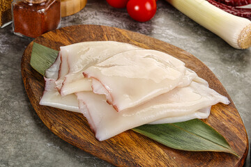 Fresh raw squid for cooking