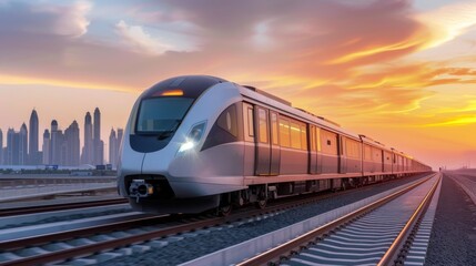 The modern train represents a pinnacle of transportation innovation, blending sleek design with cutting-edge technology to offer a seamless and efficient travel experience. With its aerodynamic contou