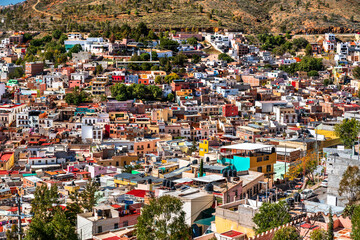 View of Zacatecas from Bufa Hill, UNESCO word heritage in Mexico