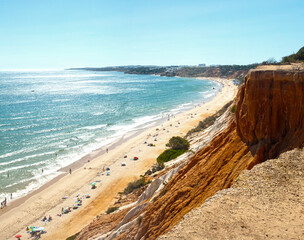 Falesia Beach from the top of the cliff