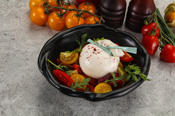 Burrata cheese with tomato salad