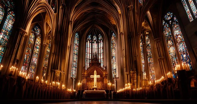 Generative AI: Majestic Cathedral Interiors