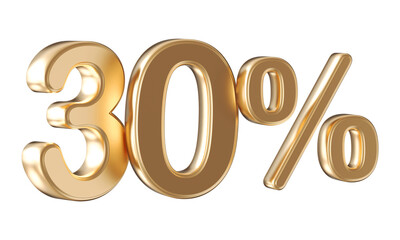 30 percent golden 3d render